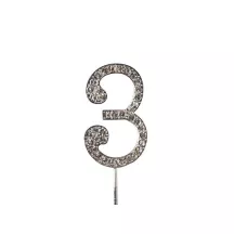 Cake Topper "Diamond Numbers" - Number: 3