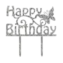 Décoration "Happy Birthday" diamanté