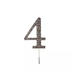 Cake Topper "Diamond Numbers" - Number: 4