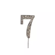 Topper numerico con diamante - Numero: 7