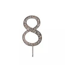 Cake Topper "Chiffres diamantés" - Chiffre: 8