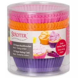 Pirottino per cupcake colorato extra resistente, 100 pezzi