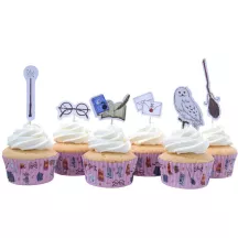 Harry Potter cupcake cases & toppers, 24 pieces each