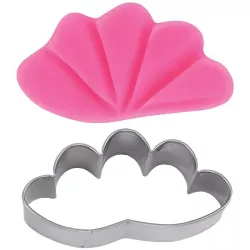 Frangipani embossing set with silicone embosser and cutter - 1140 3 mm