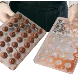 Hollow praline mold, 28 pieces per mold