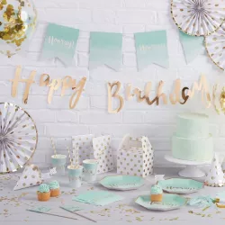 Guirlande Happy Birthday en or, 1,5 m