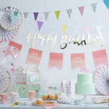 Guirlande Happy Birthday en or, 1,5 m