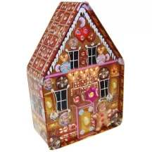 Cookie tin gingerbread house, 180 x 120 x 58 mm