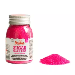 100g Fuchsia glitter sugar