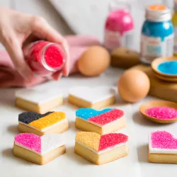 100g Fuchsia glitter sugar