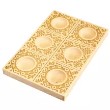 Ravioli-Holzform Nordisch, 6 Ravioli, Buchenholz