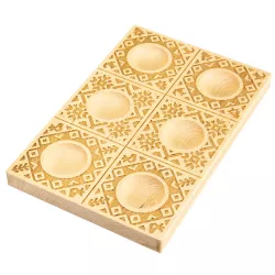 Ravioli-Holzform Nordisch, 6 Ravioli, Buchenholz