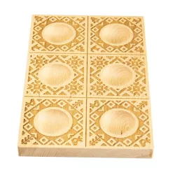 Ravioli wooden mold Nordic, 6 ravioli, beech wood