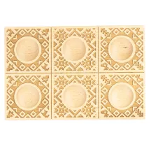 Stampo in legno per ravioli Nordico, 6 ravioli, legno di faggio