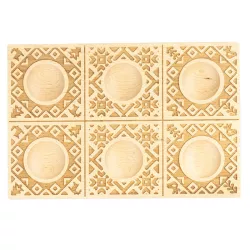 Ravioli wooden mold Nordic, 6 ravioli, beech wood