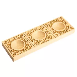 Ravioli wooden mold Nordic, 3 ravioli, beech wood