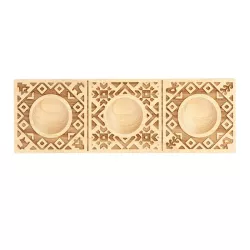 Ravioli wooden mold Nordic, 3 ravioli, beech wood