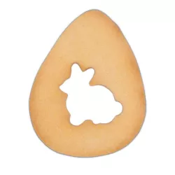 Cookie cutter bunny in an egg