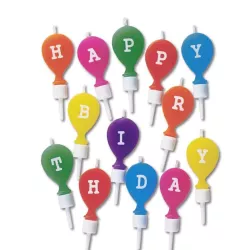 Buchstabenkerzen Happy Birthday, 13-teilig
