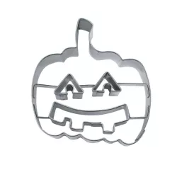 Stainless steel pumpkin cutter with embossing, 5.8 cm