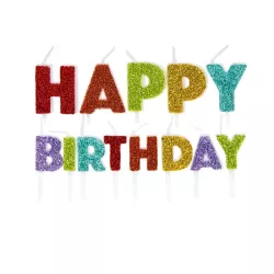 Candele di buon compleanno - assortimento di colori
