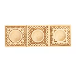 Wooden ravioli mold, hearts, 3 ravioli, beech wood