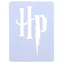 Harry Potter HP logo stencil, large