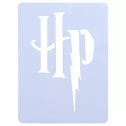 Harry Potter HP logo stencil, large