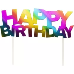 Happy Birthday Cake Topper Regenbogen