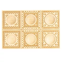 Ravioli-Holzform Herzen, 6 Ravioli, Buchenholz