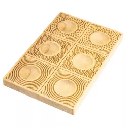 Ravioli-Holzform Kreise, 6 Ravioli, Buchenholz