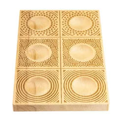 Ravioli wooden mold circles, 6 ravioli, beech wood