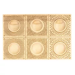 Stampo in legno per ravioli Cerchi, 6 ravioli, legno di faggio