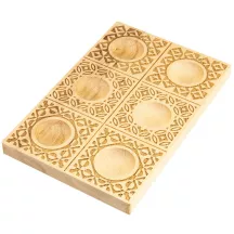 Moule à raviolis en bois Décor, 6 raviolis, bois de hêtre