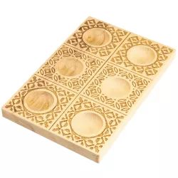 Ravioli wooden mold Decor, 6 ravioli, beech wood