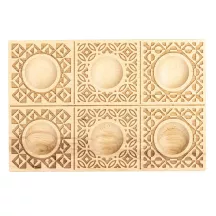 Moule à raviolis en bois Décor, 6 raviolis, bois de hêtre