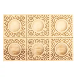 Ravioli wooden mold Decor, 6 ravioli, beech wood