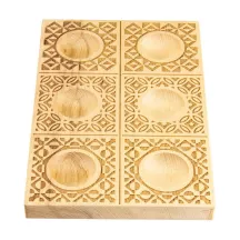 Moule à raviolis en bois Décor, 6 raviolis, bois de hêtre