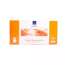 Vinyl gloves, powder-free and food-safe, size M (100 pieces)