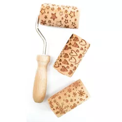 Mini Strukturrollen Weihnachtsmotive, 4-teilig