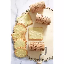 Mini textured rolls Christmas motifs, 4 pieces