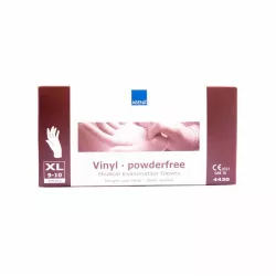 Vinyl gloves, powder-free and food-safe, size XL (100 pieces)