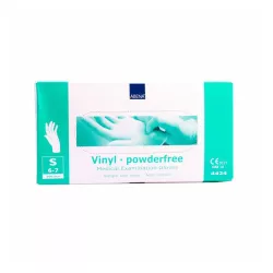 Disposable vinyl gloves S, powder-free (100 pcs.)