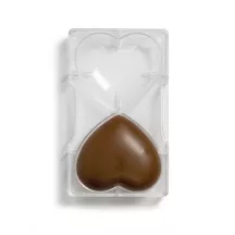 Chocolate mold hearts, 2 x large hearts