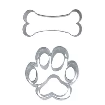 Cookie cutters dog snack, bone & paw (2 pieces)