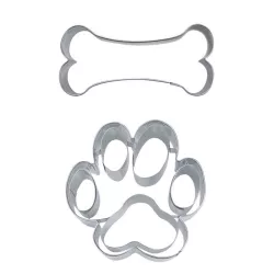 Tagliabiscotti Snack per Cani, Osso e Zampa (2 pezzi)