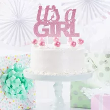 It's a Girl Cake topper Rosa