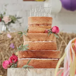 Topper de gâteau en bois Just Married