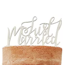 Cake topper in legno Just Married