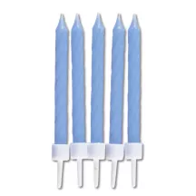 Geburtstagskerzen Hellblau, 10 Stück